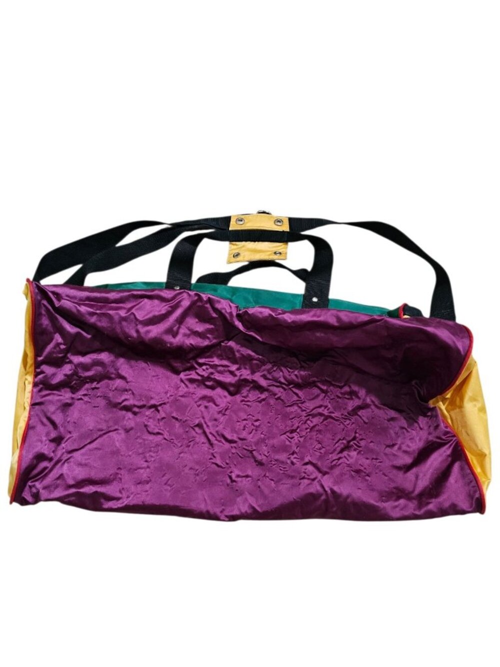 Esprit Unisex L Travel Duffle Multi Colorblock Nylon SF Rare Archival Gorpcore - Picture 4 of 7